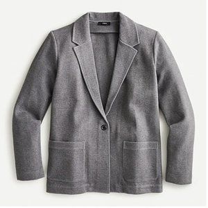 JCrew Knit ponte blazer small heather carbon